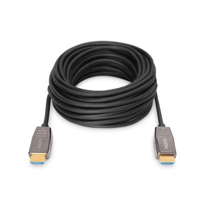 Kabel połączeniowy hybrydowy HDMI 2.1 Ultra High Speed 8K60Hz UHD HDMI A/HDMI A M/M czarny 15m-104412