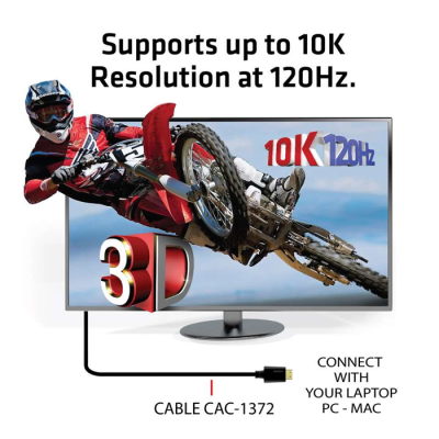 CLUB3D Ultra High Speed HDMI 4K120Hz, 8K60Hz Certified Cable 48Gbps M/M 2 m / 6.56 ft-104755