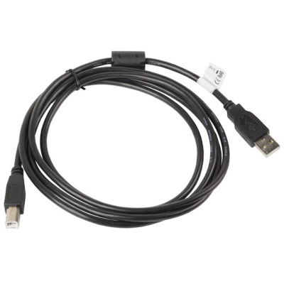 Kabel Lanberg CA-USBA-11CC-0018-BK (USB 2.0 M - USB 2.0 typu B M; 1,8m; kolor czarny)-105070