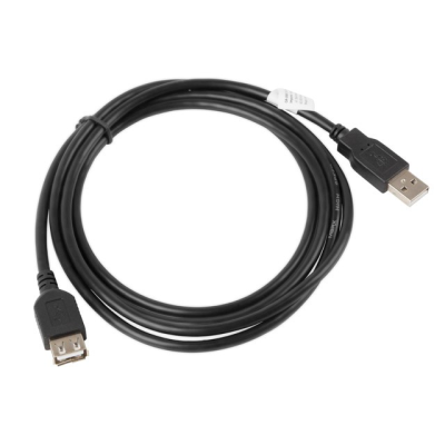 Kabel Lanberg CA-USBE-10CC-0018-BK (USB 2.0 M - USB 2.0 F; 1,8m; kolor czarny)-105077