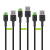 GREEN CELL ZESTAW KABLI KABGCSET03 3X KABEL GC RAY USB - USB-C 30CM, ZIELONY LED-105781