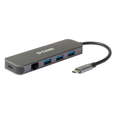 D-Link DUB-2334 stacja dokująca Przewodowa USB Type-C Szary