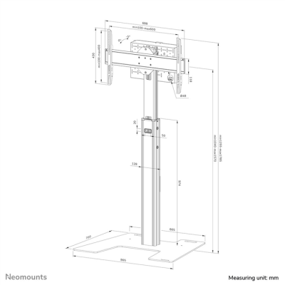 Neomounts FL45S-825BL1 uchwyt do telewizorów 190,5 cm (75