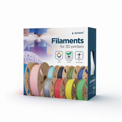 Gembird 3DP-PLA+1.75-02-W materiały drukarskie 3D Kwas polimlekowy (PLA) Biały 1 kg
