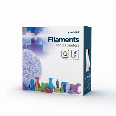 Gembird 3DP-PLA+1.75-02-W materiały drukarskie 3D Kwas polimlekowy (PLA) Biały 1 kg-1112573