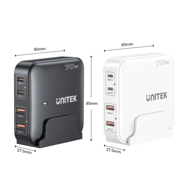 UNITEK ŁADOWARKA BIURKOWA GAN 70W 2XUSB-A 2XUSB-C-139715