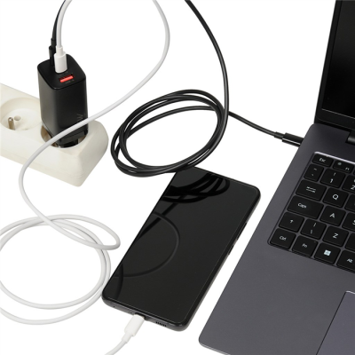 ŁADOWARKA SIECIOWA I-BOX C-65 GAN PD65W KABEL, CZARNA-139978