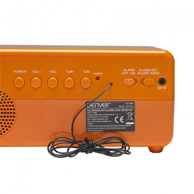 Radiobudzik retro Denver CR-425 pomarańczowy-196171