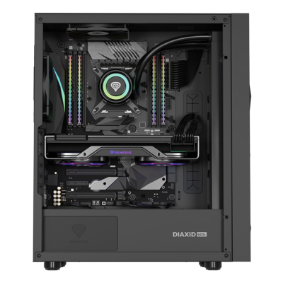 NATEC OBUDOWA GAMINGOWA GENESIS DIAXID 605F MIDI TOWER USB-C Z OKNEM CZARNA-198201