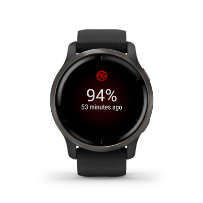 Zegarek Garmin Venu 2 (45 mm) Slate Stainless Steel Bezel / Black Case / Silicone Band-251917