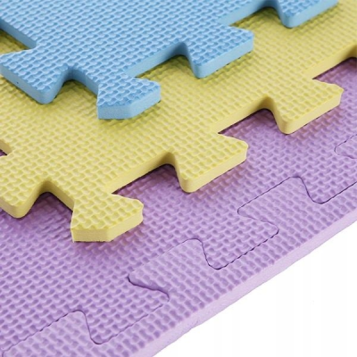 Mata puzzle multipack One Fitness MP10 żółto-niebiesko-fioletowa-253788