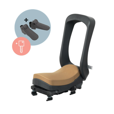 URBAN IKI Siedzenie junior na bagażnik BLACK/BROWN SET key lock-254891