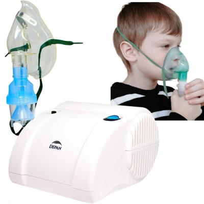 Cichy inhalator tłokowy z dwiema maskami-289012