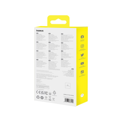 Powerbank Baseus Magnetic Mini Air Wireless 10000mAh 20W+kabel USB C-USB C (fiolet)-389455
