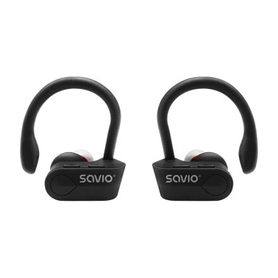 Słuchawki bezprzewodowe SAVIO TWS-03 (bluetooth; bezprzewodowe, Bluetooth; z wbudowanym mikrofonem; kolor czarny