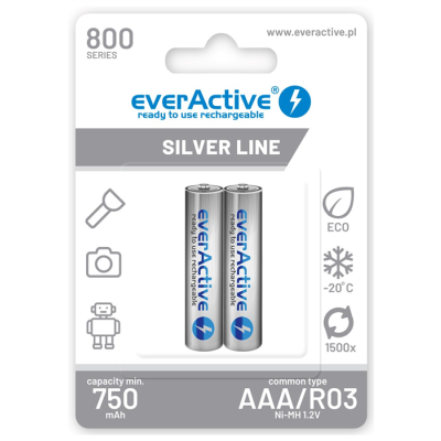 EVERACTIVE AKUMULATORKI AAA 800 MAH - 2 SZTUKI EVHRL03-800