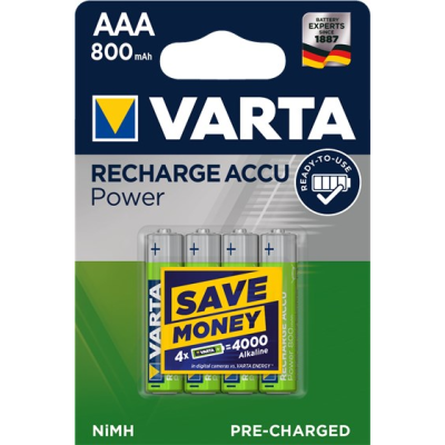 Zestaw akumulatorków AAA VARTA Ready2Use 56703101404 (800mAh ; Ni-MH)