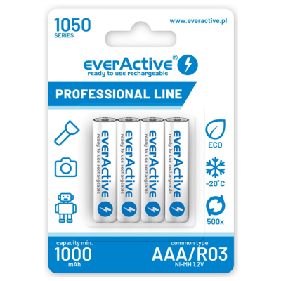 Zestaw akumulatorków everActive Professional line EVHRL03-1050 (1050mAh ; Ni-MH LSD)