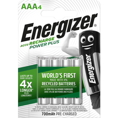 ENERGIZER BATERIE AKUMULATOROWE DO PONOWNEGO NAŁADOWANIA, POWER PLUS AAA HR3/4 700mAh