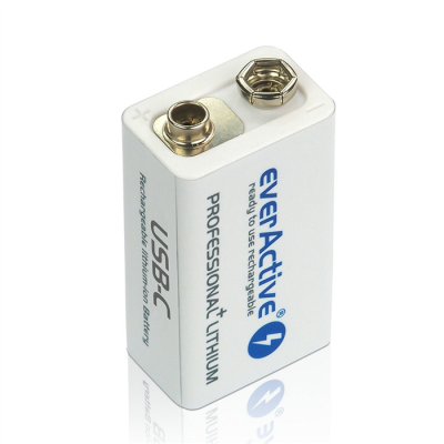 EVERACTIVE AKUMULATOREK 6F22/9V LI-ION 550 MAH Z USB TYP C EVHR22-550C-49338