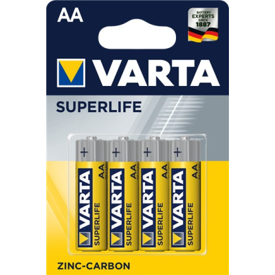 Zestaw baterii cynkowo-węglowe VARTA Superlife R6 AA (Zn-C; x 4)