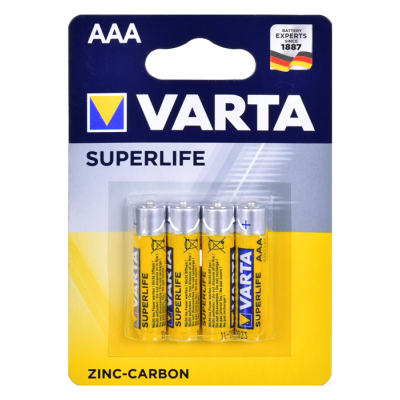 Zestaw baterii cynkowo-węglowe VARTA Superlife R03 AAA (Zn-C; x 4)-49365