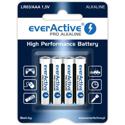 Zestaw baterii alkaliczne everActive LR64BLPA (x 4)