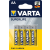 Zestaw baterii cynkowo-węglowe VARTA Superlife R6 AA (Zn-C; x 4)
