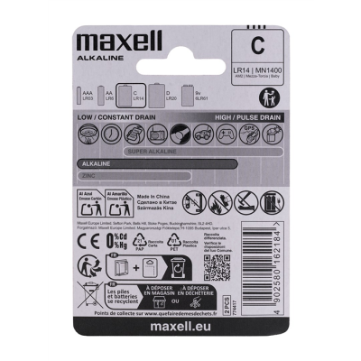 MAXELL Bateria alkaliczna LR14, 2 szt.-49563