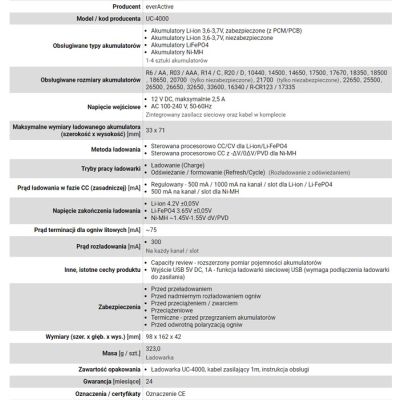 Ładowarka everActive UC-4000 (Brak danych)-49792