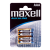 MAXELL Bateria alkaliczna LR03, 4 szt.