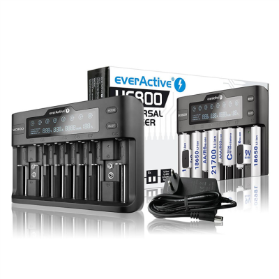 EVERACTIVE ŁADOWARKA DO AKUMULATORÓW CYLINDRYCZNYCH LI-ION ORAZ NI-MH UC800-49807