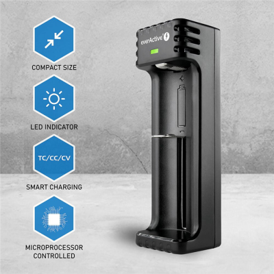 EVERACTIVE ŁADOWARKA DO AKUMULATORÓW CYLINDRYCZNYCH LI-ION LC100-49864