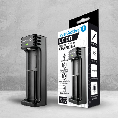 EVERACTIVE ŁADOWARKA DO AKUMULATORÓW CYLINDRYCZNYCH LI-ION LC100-49865