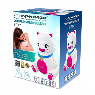Inhalator kompresorowy Esperanza KITTY ECN003 (kolor biały)-639893
