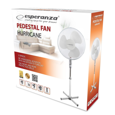ESPERANZA WENTYLATOR STOJĄCY HURRICANE BIAŁY EHF001WW-920013