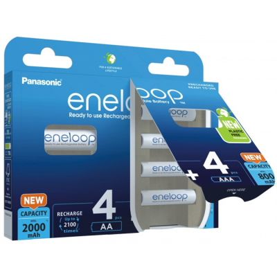 PANASONIC ENELOOP ZESTAW 4x AA 2000mAh + 4x AAA 800mAh-981074