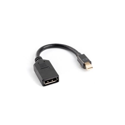 Adapter Lanberg AD-0003-BK (Mini DisplayPort M - DisplayPort F; 0,10m; kolor czarny)-1024717