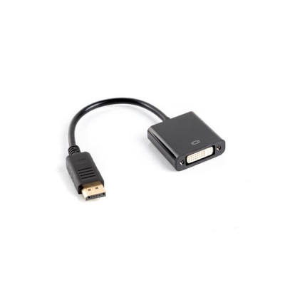 Adapter Lanberg AD-0007-BK (DisplayPort M - DVI-D F; 0,10m; kolor czarny)-1024721