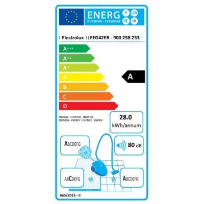 Odkurzacz workowy Electrolux EEG42EB (750W; kolor czarny)-1048646