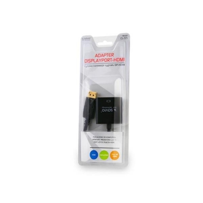 Adapter SAVIO cl-55 (HDMI F - DisplayPort M; 0,10m; kolor czarny)-1107419