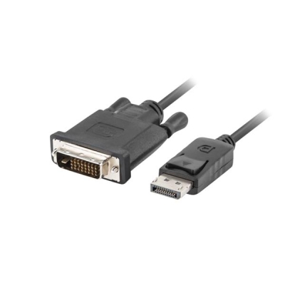Kabel Lanberg CA-DPDV-10CU-0010-BK (DisplayPort M - DVI-D M; 1m; kolor czarny)-1252789