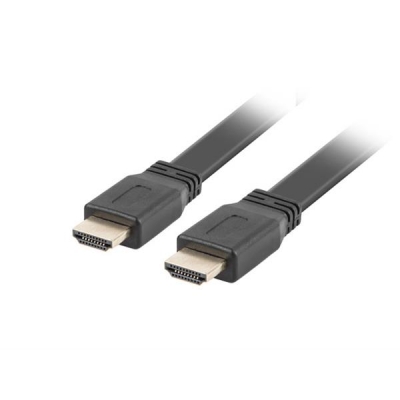 Kabel Lanberg CA-HDMI-21CU-0018-BK (HDMI M - HDMI M; 1,8m; kolor czarny)-1252792