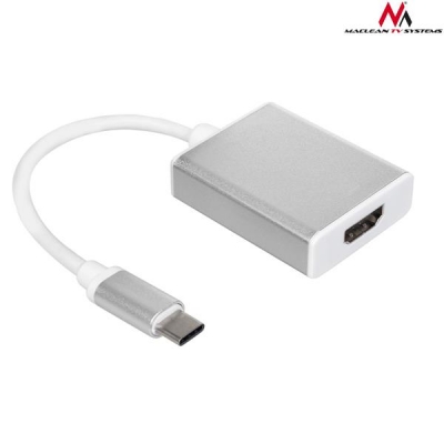 Adapter do kabli Maclean MCTV-841 (Micro USB typu C M - HDMI F; kolor biało-szary)-1905784