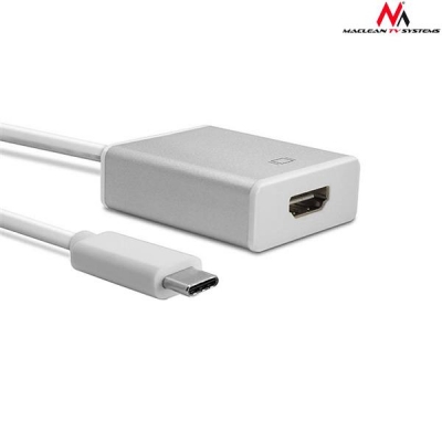 Adapter do kabli Maclean MCTV-841 (Micro USB typu C M - HDMI F; kolor biało-szary)-1905785