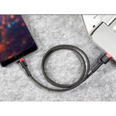 Kabel Baseus CALKLF-C19 (Lightning M - USB 2.0 M; 2m; kolor czarno-czerwony)-1906063