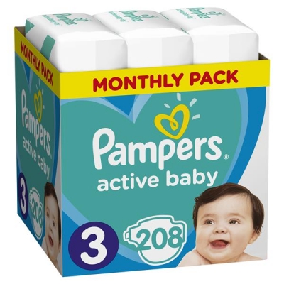 Pampers Zestaw pieluch Active Baby MTH Box 3 (6-10 kg); 208-2060777