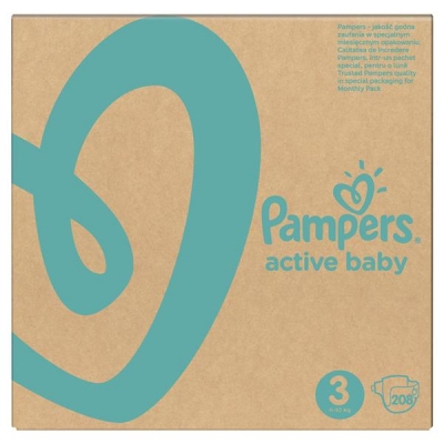 Pampers Zestaw pieluch Active Baby MTH Box 3 (6-10 kg); 208-2060779