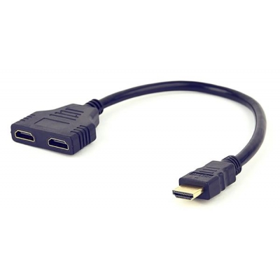 Adapter GEMBIRD DSP-2PH4-04 (HDMI M - 2x HDMI F; 0,20m; kolor czarny)-2061096
