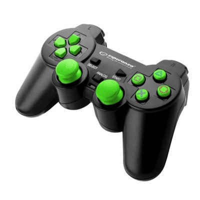 Gamepad kontroler Esperanza TROOPER EGG107G (PC, PS3; kolor czarno-zielony)-2104167
